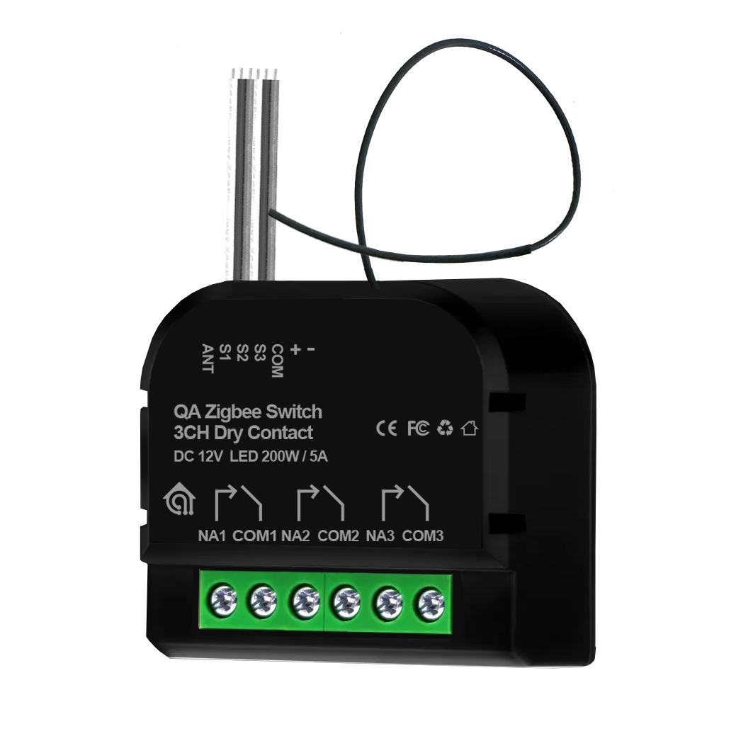 Zigbee Switch 3CH 12V Dry Contact Long Range