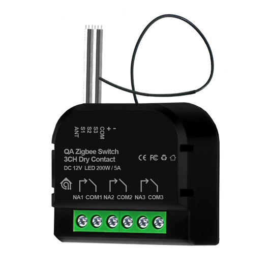 Zigbee Switch 3CH 12V Dry Contact Long Range